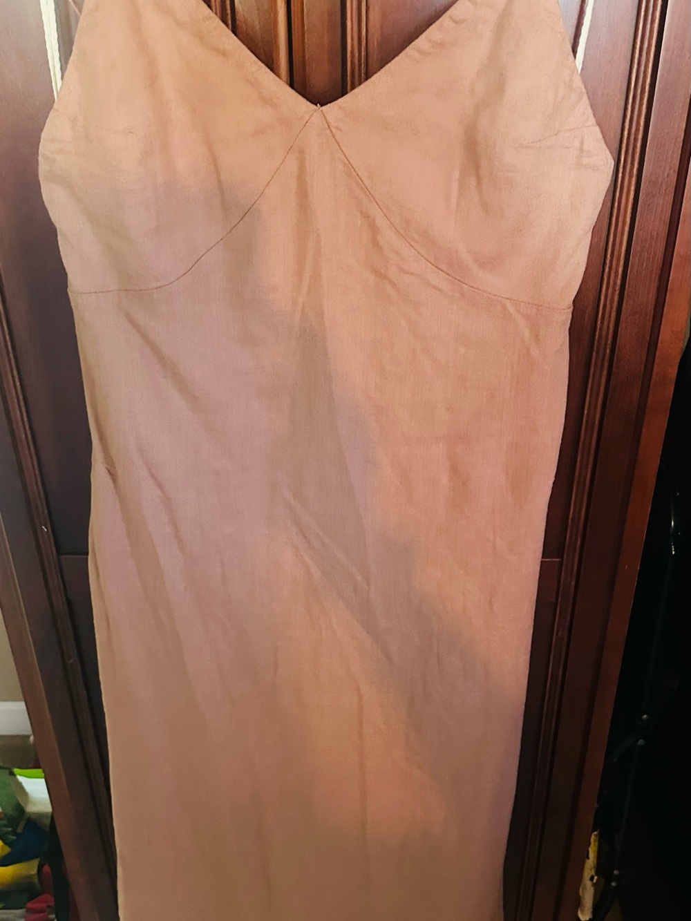Free People Sleeveless V-Neck Maxi Dress in Light Tan